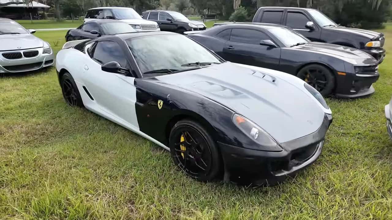 ferrari-599-parked-in-a-field-in-florida