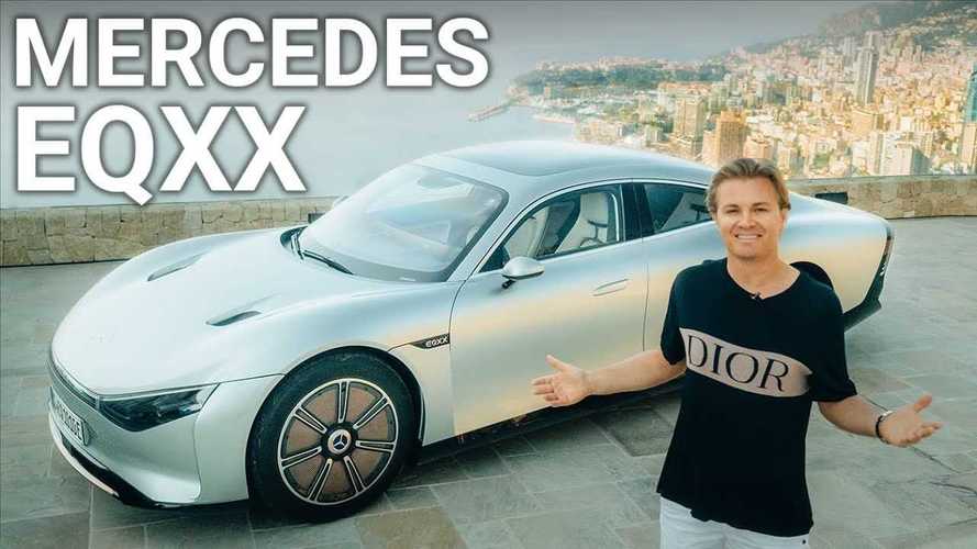 Nico Rosberg rides shotgun in the Mercedes Vision EQXX