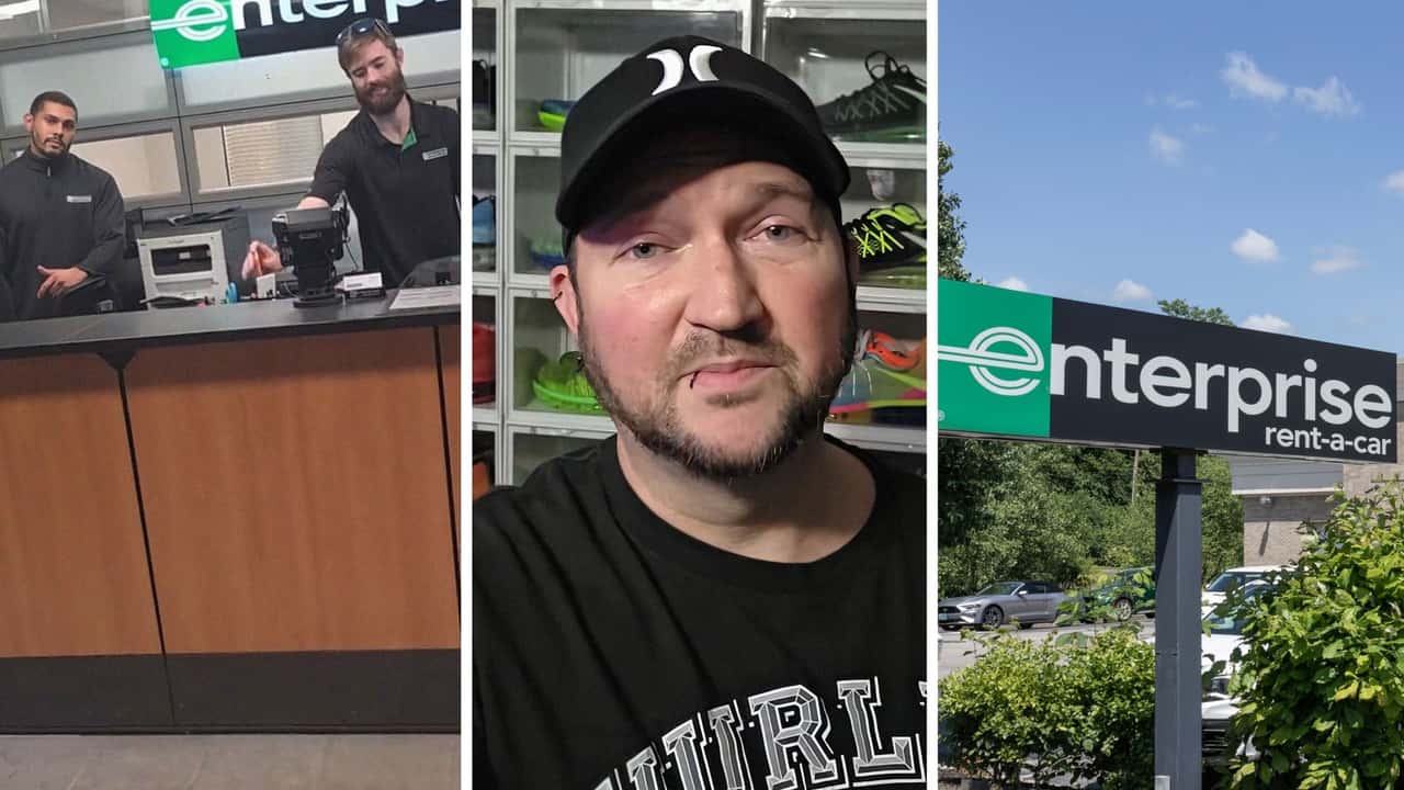 Man books rental at Enterprise. Then he gets there