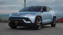 Vue des trois quarts de l'extérieur du Fisker Ocean 2023