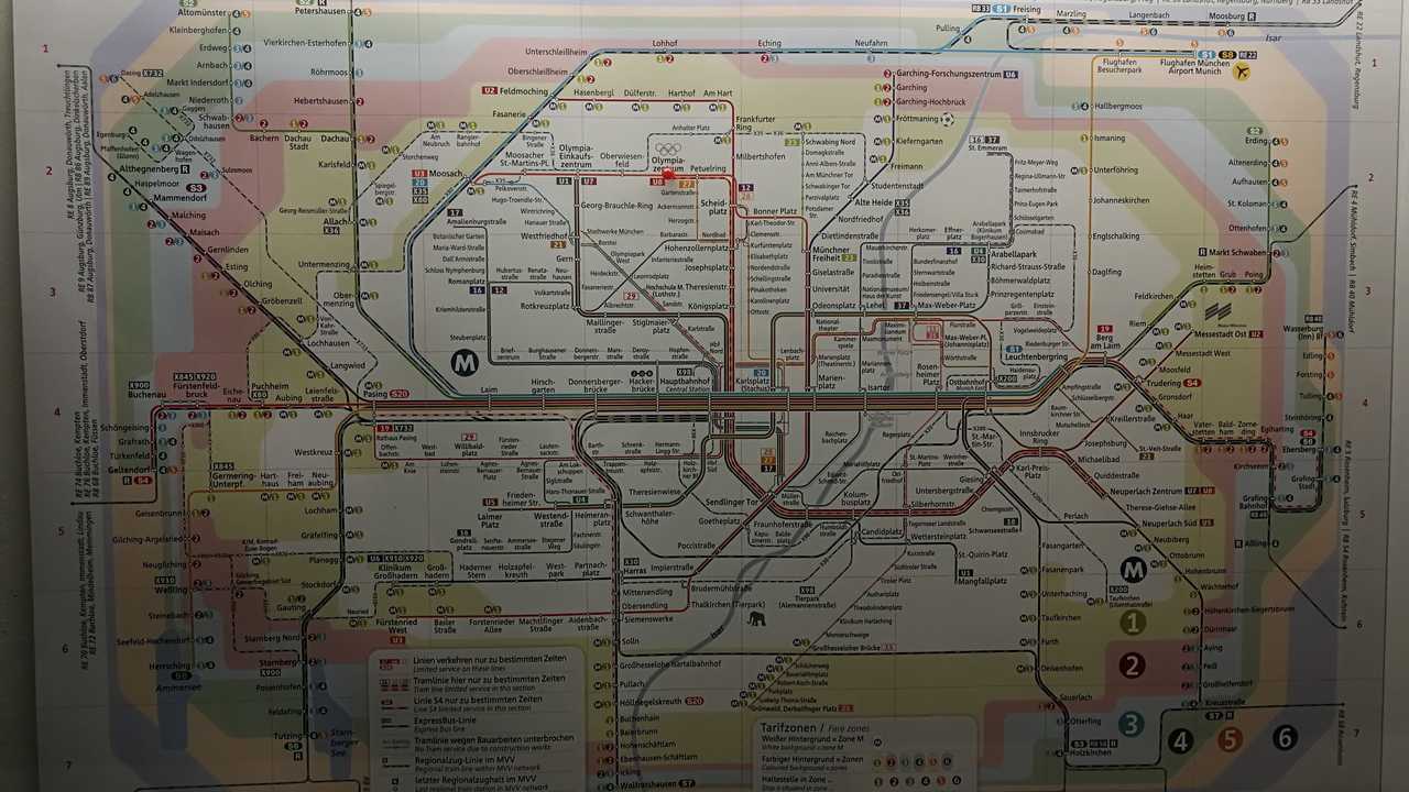 Метро Мюнхена, схема линий