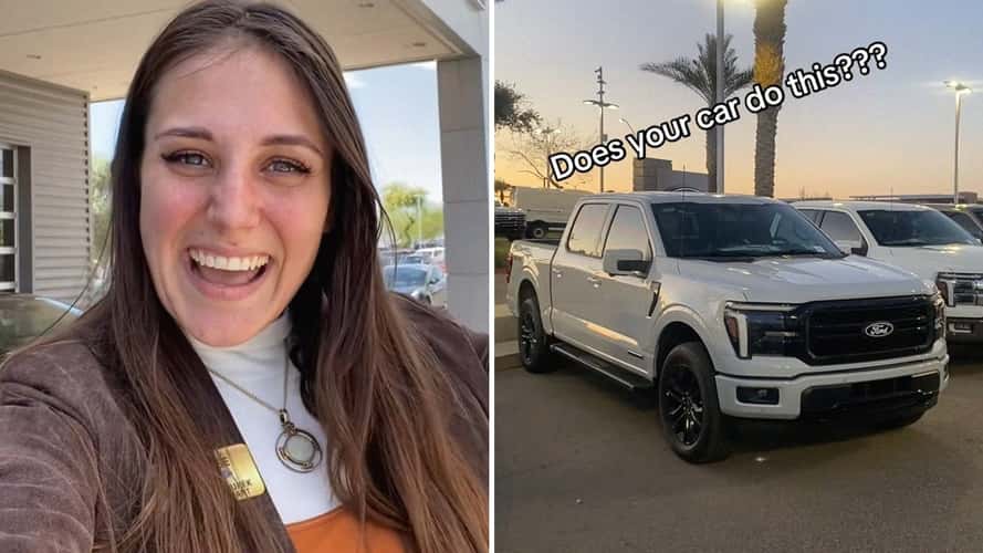 Woman Walks Up to a Brand-New Ford Lariat. Then She Learns it has a New 'Luxury' Feature