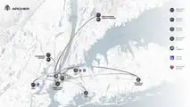 Archer Aviation's proposed air taxi routes in NYC