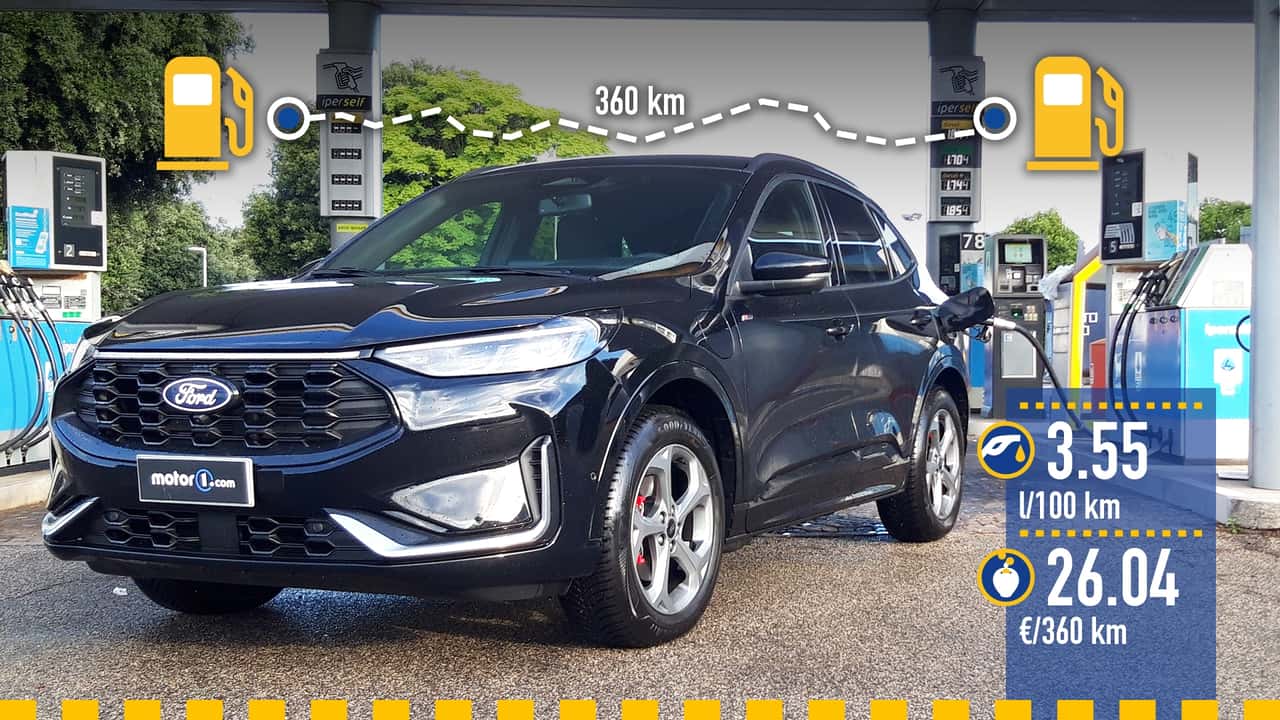 Ford Kuga ibrida plug-in (2025), la prova dei consumi reali