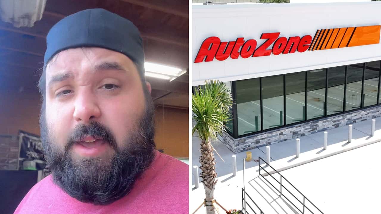 Man shops at AutoZone for brake pads.