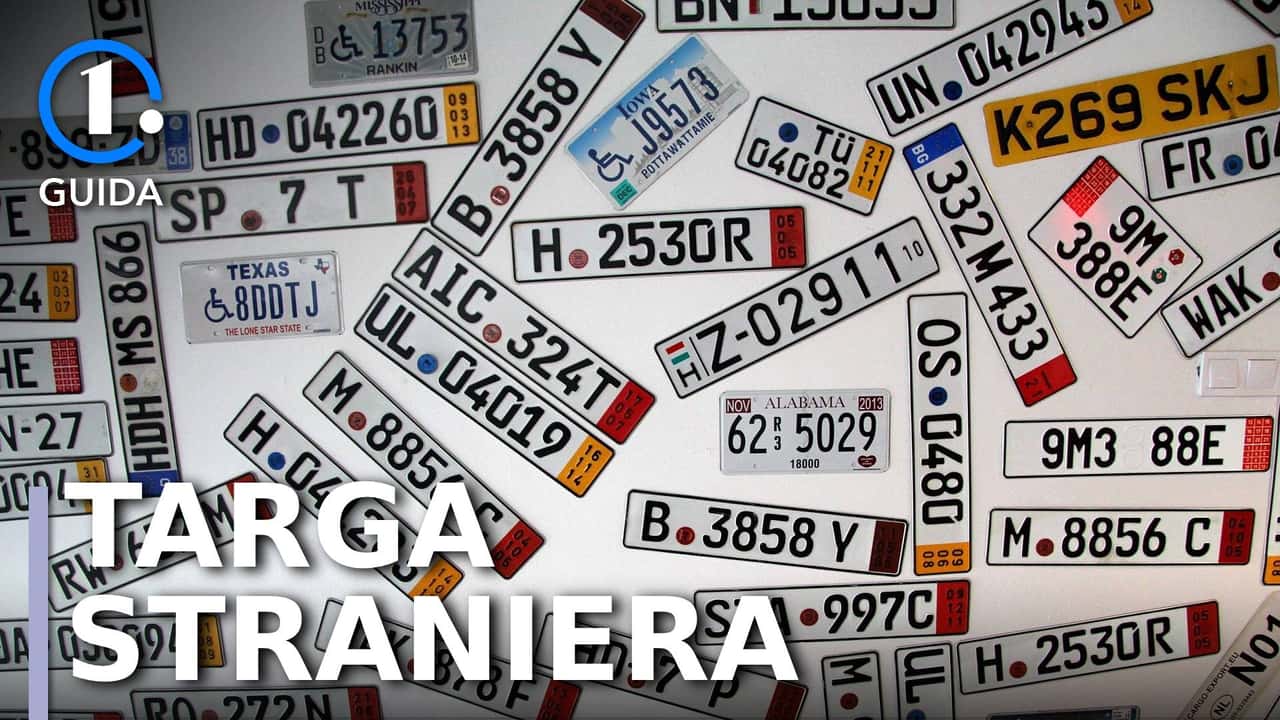 Targa straniera auto italia regole