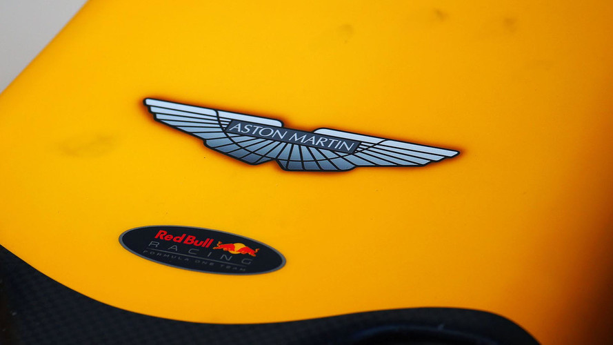 Aston Martin logo on the Red Bull Racing RB12 nosecone