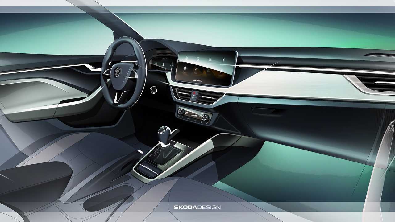 Skoda Scala Interior Design Sketch