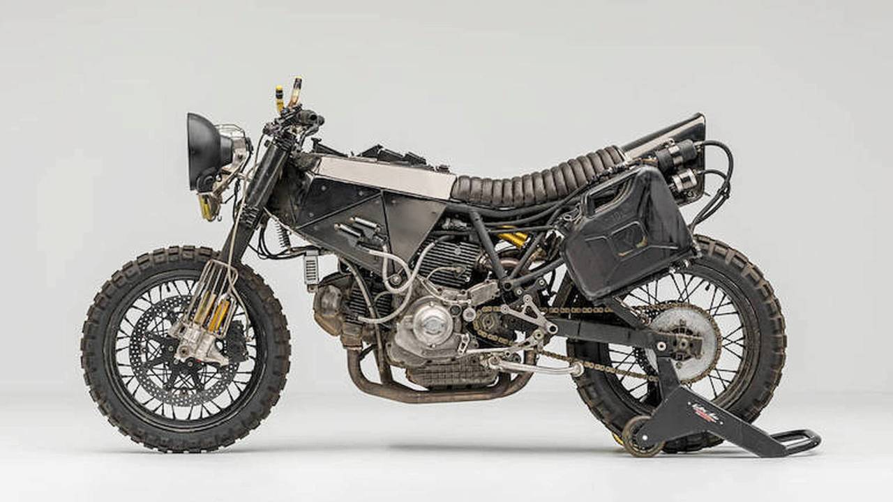 The jerry can on the tail section serves as the bike's primary fuel cell.