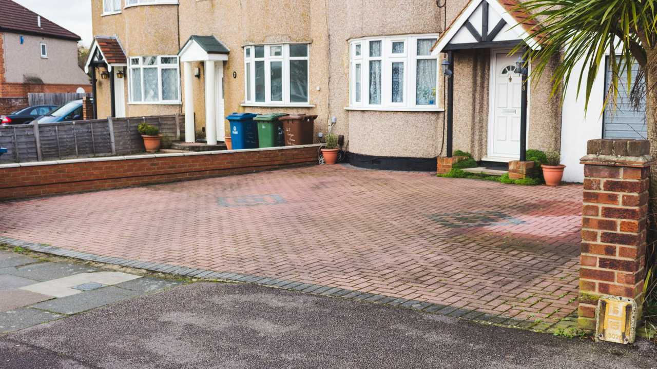 Typical London UK residential driveway