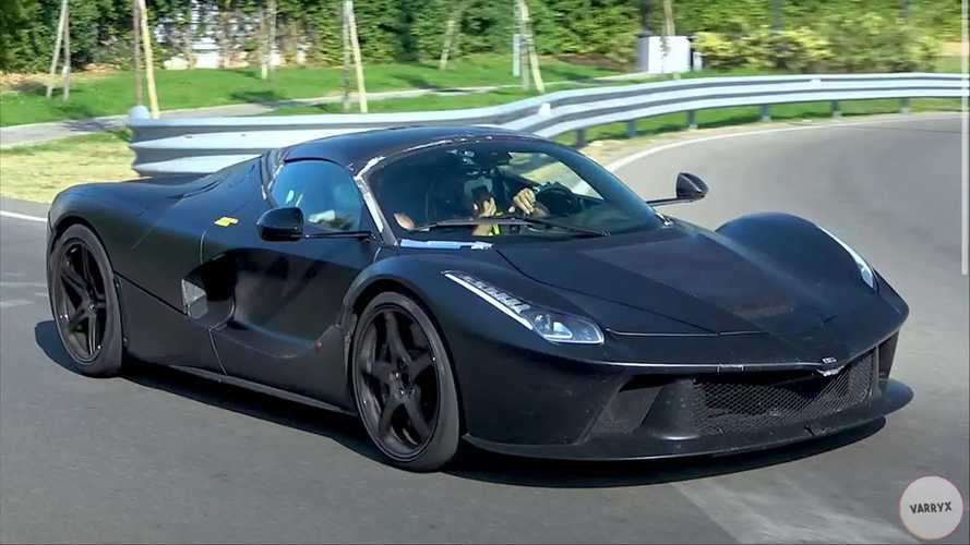 Ferrari LaFerrari test vehicle sounds turbocharged in spy video