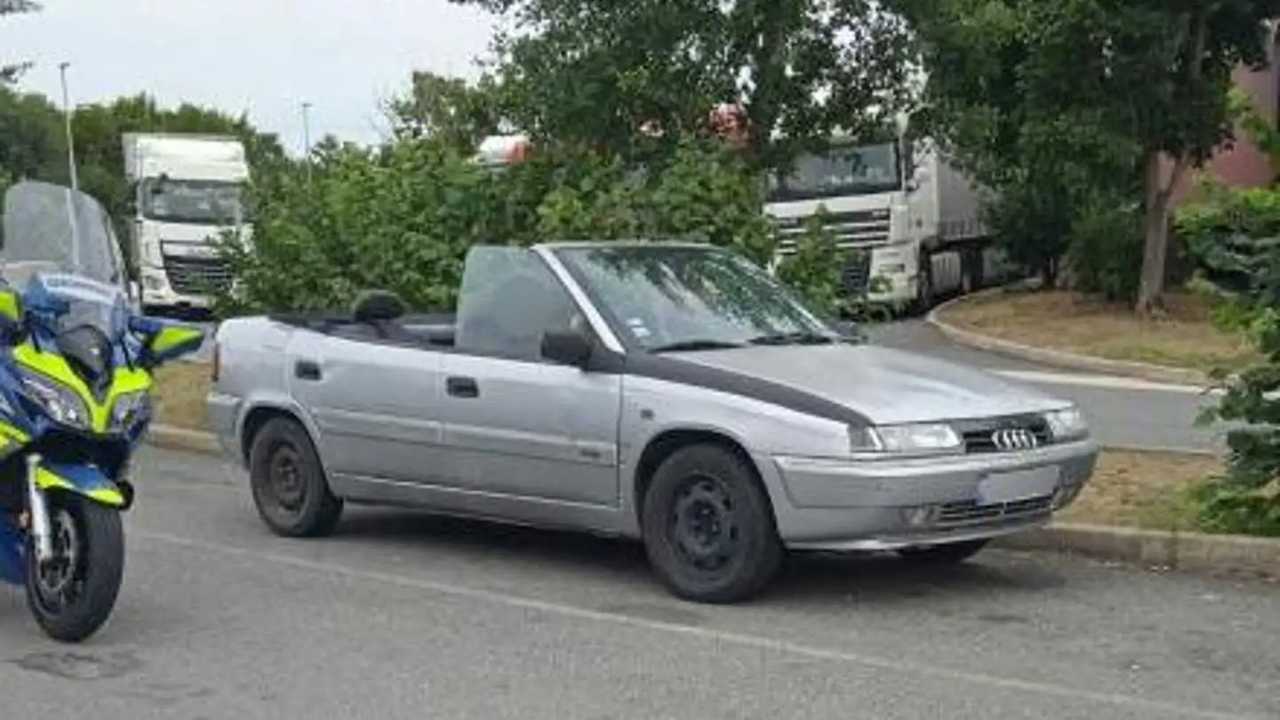 La policía francesa detiene un Citroën Xantia ¡cabrio! Citroen Xantia cabriolet