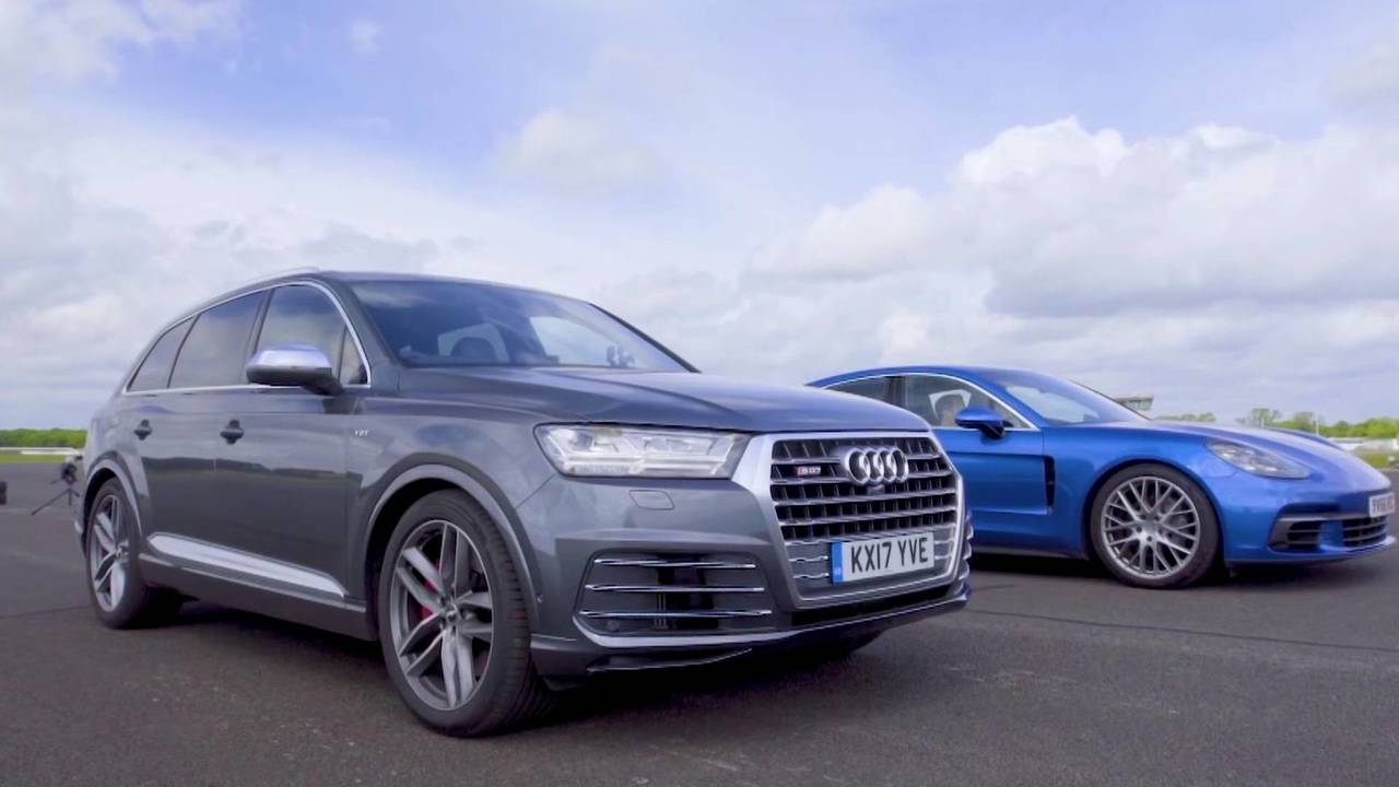 Audi SQ7 and Porsche Panamera 4S Diesel drag race