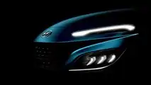 Hyundai Kona Facelift: headlights and daytime running lights seen from the side