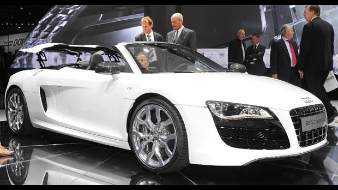 Salão de Frankfurt: Fotos do novo Audi R8 Spyder 5.2 Quattro ao vivo