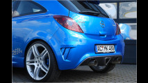 Blauer Power-Bolide