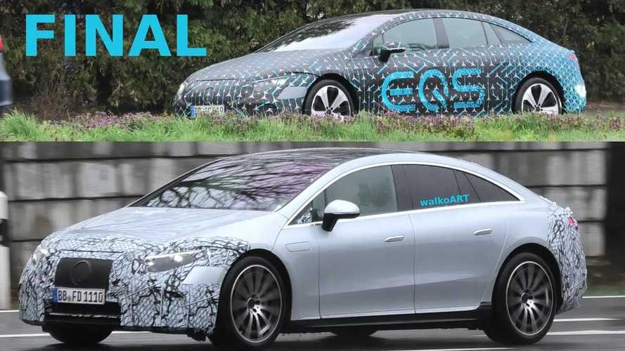 See The Least Camouflaged Mercedes-Benz EQS Prototype In Motion