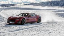 Drako GTE Winter Testing Sunlight Snow Sliding