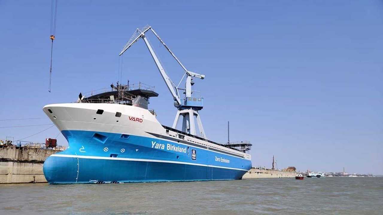 La Yara Birkeland, prima nave elettrica per il trasporto merci a guida autonoma