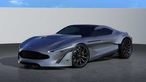 Aston Martin Vantage Coupé (Spekulatives Rendering des Nachfolgers in Silber)