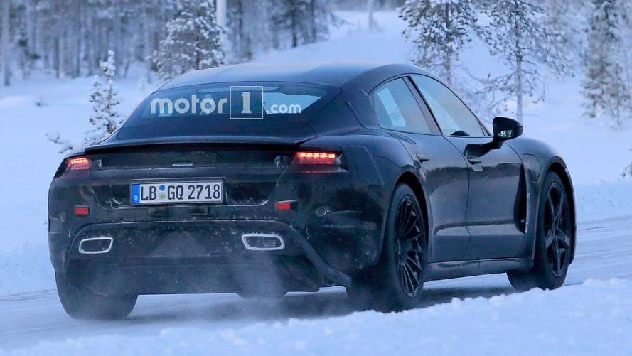 Porsche Mission E Winter Spy Shots