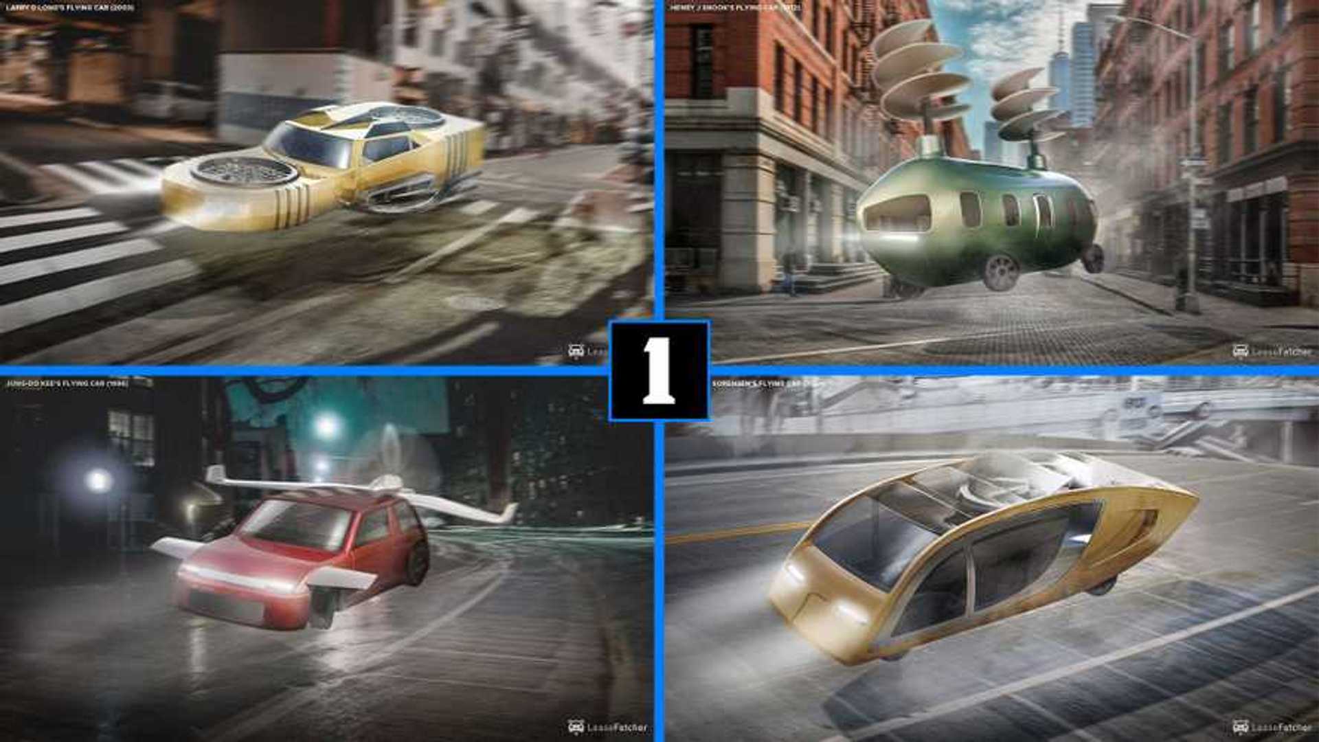 8 Flying Cars Rendered Based On Patents Going Back To 1912