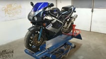 The bike came with a custom black paint job