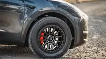 Unplugged Performance Tesla Model Y with Satin Black 18-Inch UP-03 Beadlock Wheels