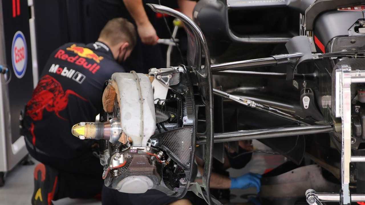 El nuevo sistema de frenos del Red Bull RB 18.