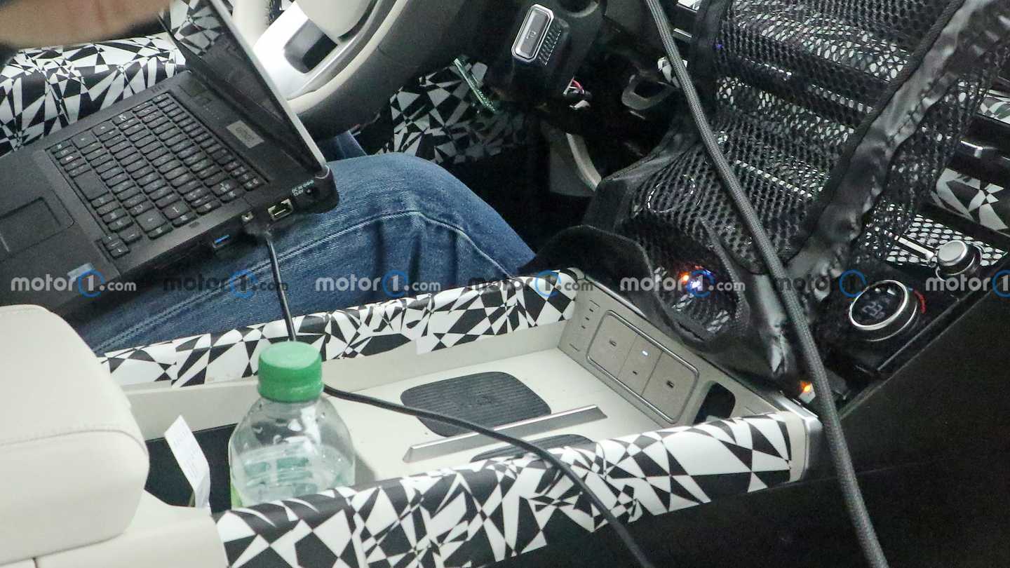 2024 Hyundai Santa Fe Interior Spy Photos Show Big Screen, Paddle Shifters