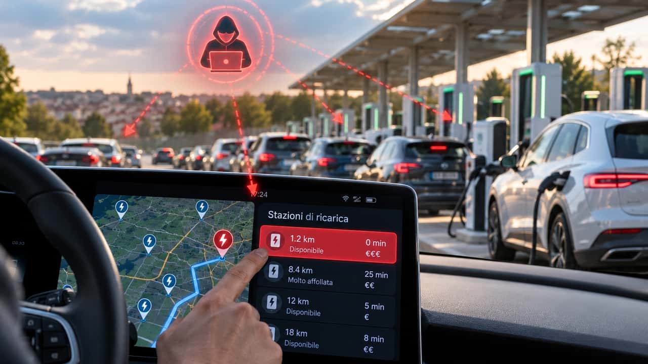 Ricarica EV hackerata tramite navigazione