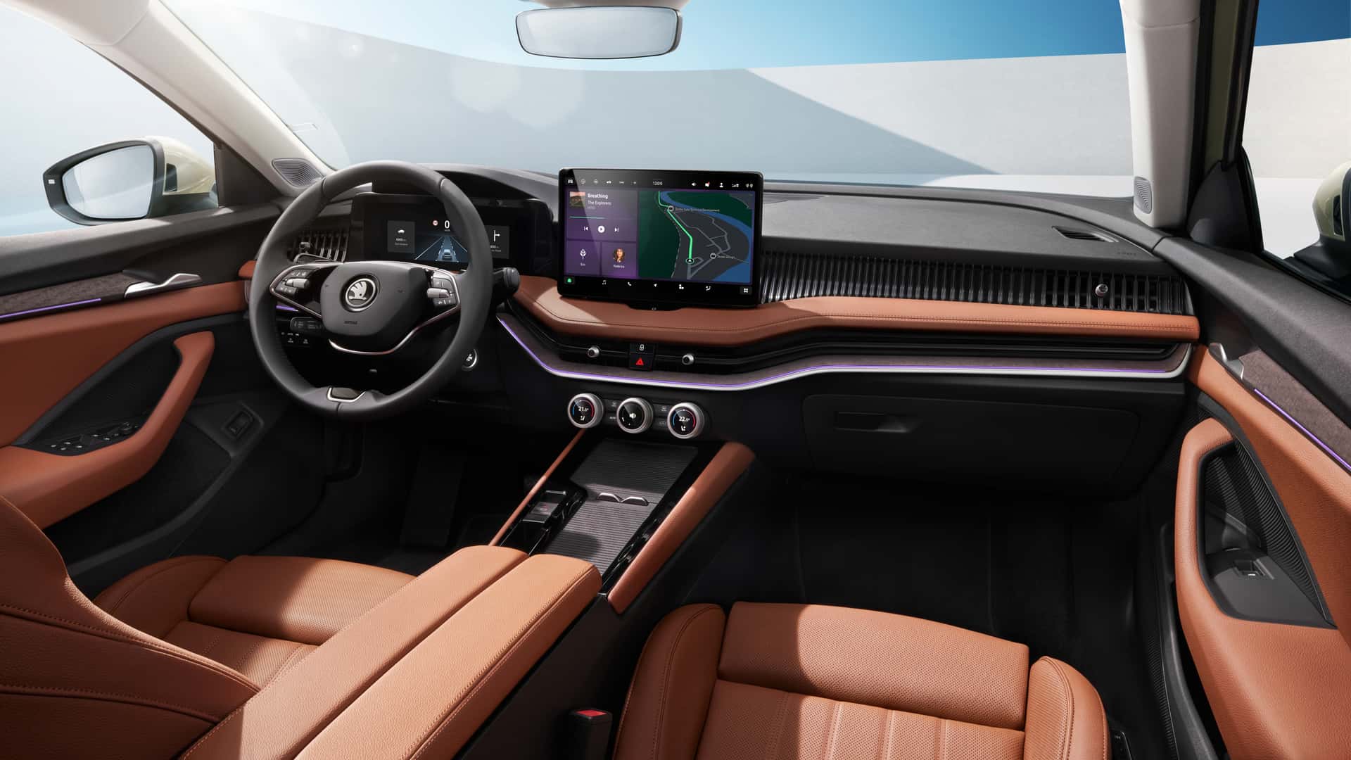 2024 Skoda Superb And Kodiaq Interior Revealed Big Screen Buttons Knobs 2024 Skoda Superb And Kodiaq Interior Revealed Big Screen Buttons Knobs
