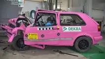 VW Golf II im Dekra-Crashtest