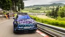 Porsche Cayenne Electric at British mountain race