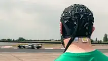 Castrol Thrill of Driving - Cap wearer by track