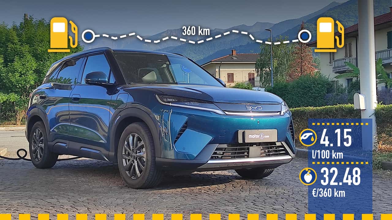 BYD Atto 2 ibrida plug-in (2026), la prova consumi