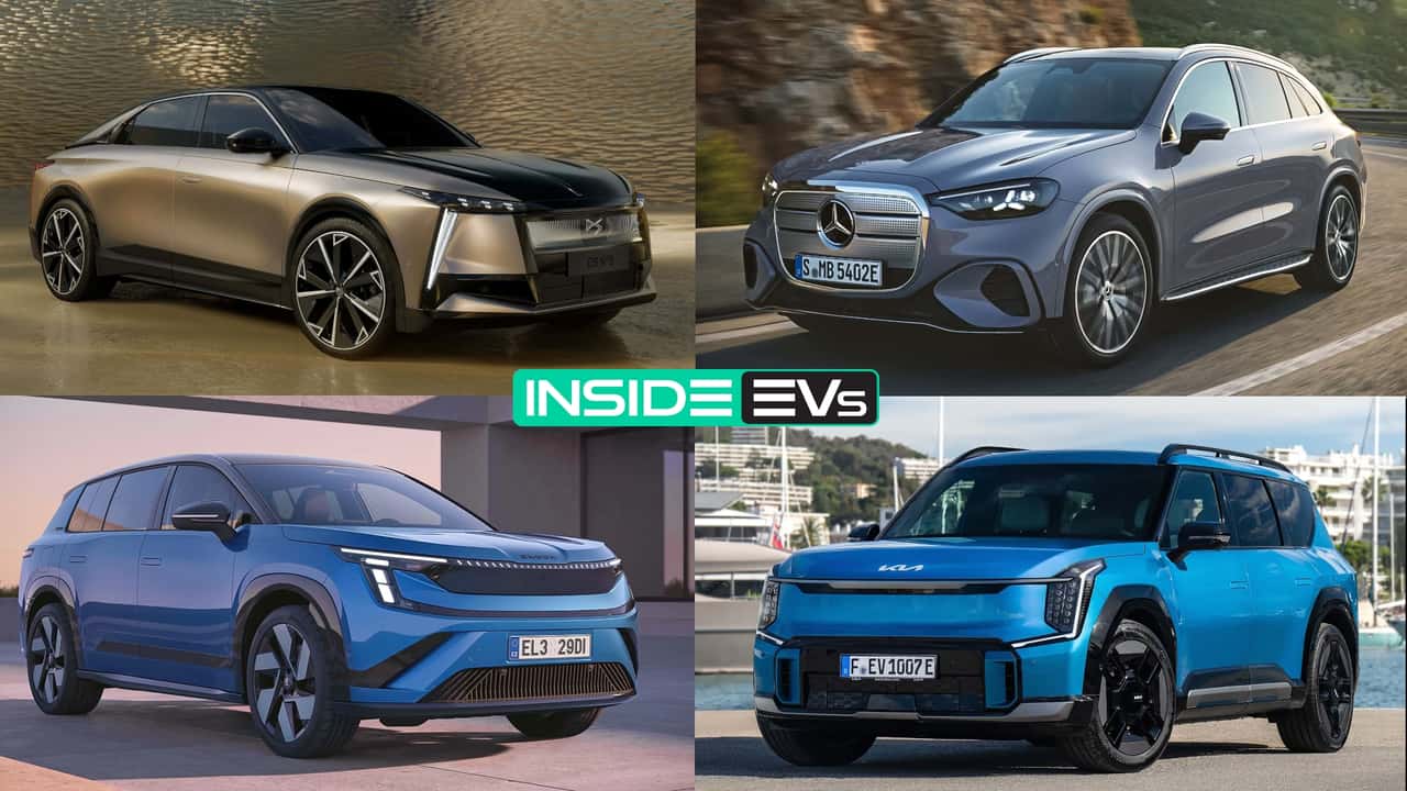 Collage: 4 große Elektro-SUVs