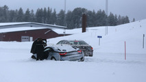 BMW i8 stuck in the snow