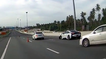 BMW i8 and Mercedes Kaza Videosu