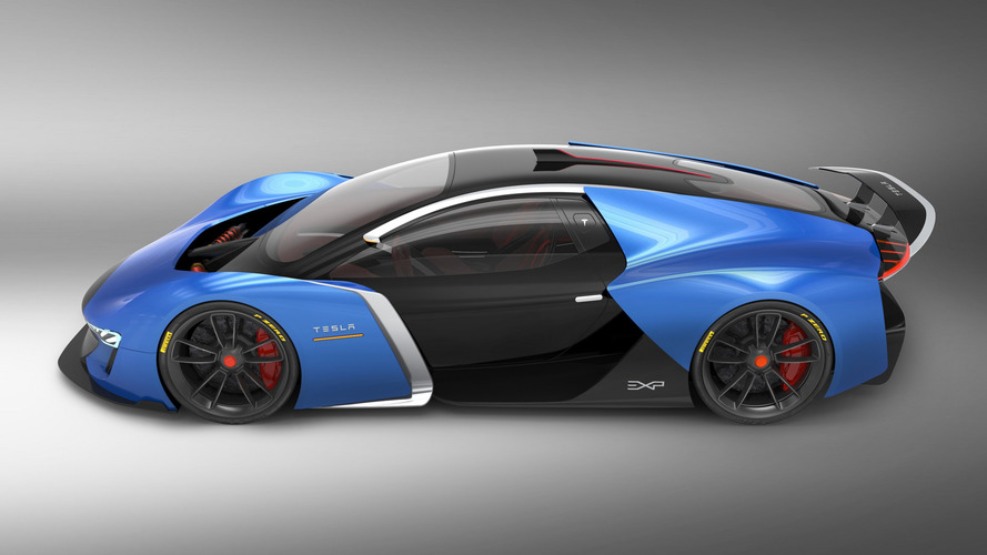Tesla EXP hiper otomobil render