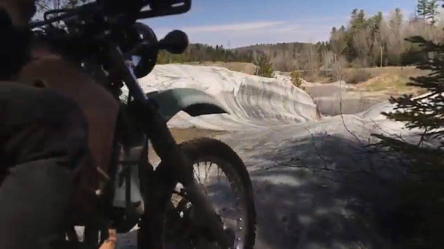 Video: Canadians Ride KLRs to Secret Natural Skate Park