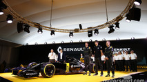Jolyon Palmer, Kevin Magnussen and Esteban Ocon, Renault F1 Team tests driver with Carlos Ghosn, Renault President and Frederic Vasseur, team manager Renault Sport F1 team