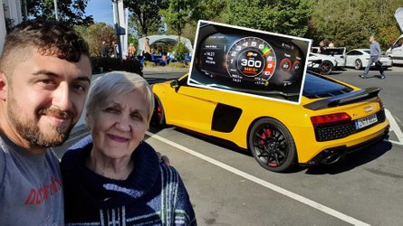 grandma laps nurburgring audi r8