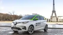 Renault ZOE in ZITY car sharing fleet in Paris, France