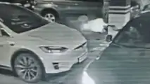 Tesla Model X Shot With Handgun