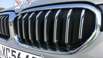 BMW 545e xDrive (2020): Grill mit Chromrand und matten Grillstäben
