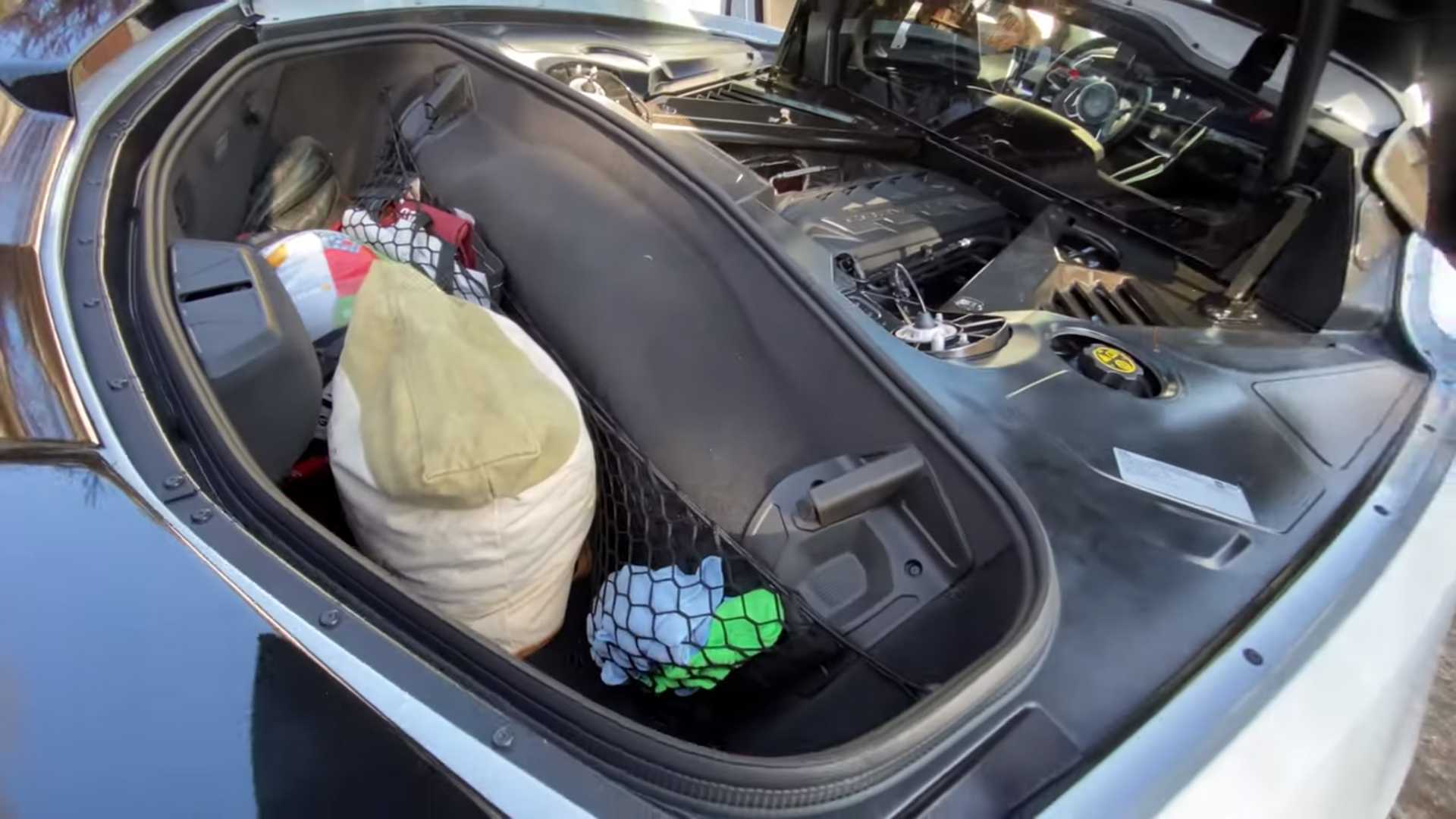 2020 Corvette Storage Test How Much Cargo Fits With The Top Stowed