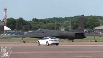 Tesla Model S Works As Chase Car For U-2S Take-Off At RAF Base