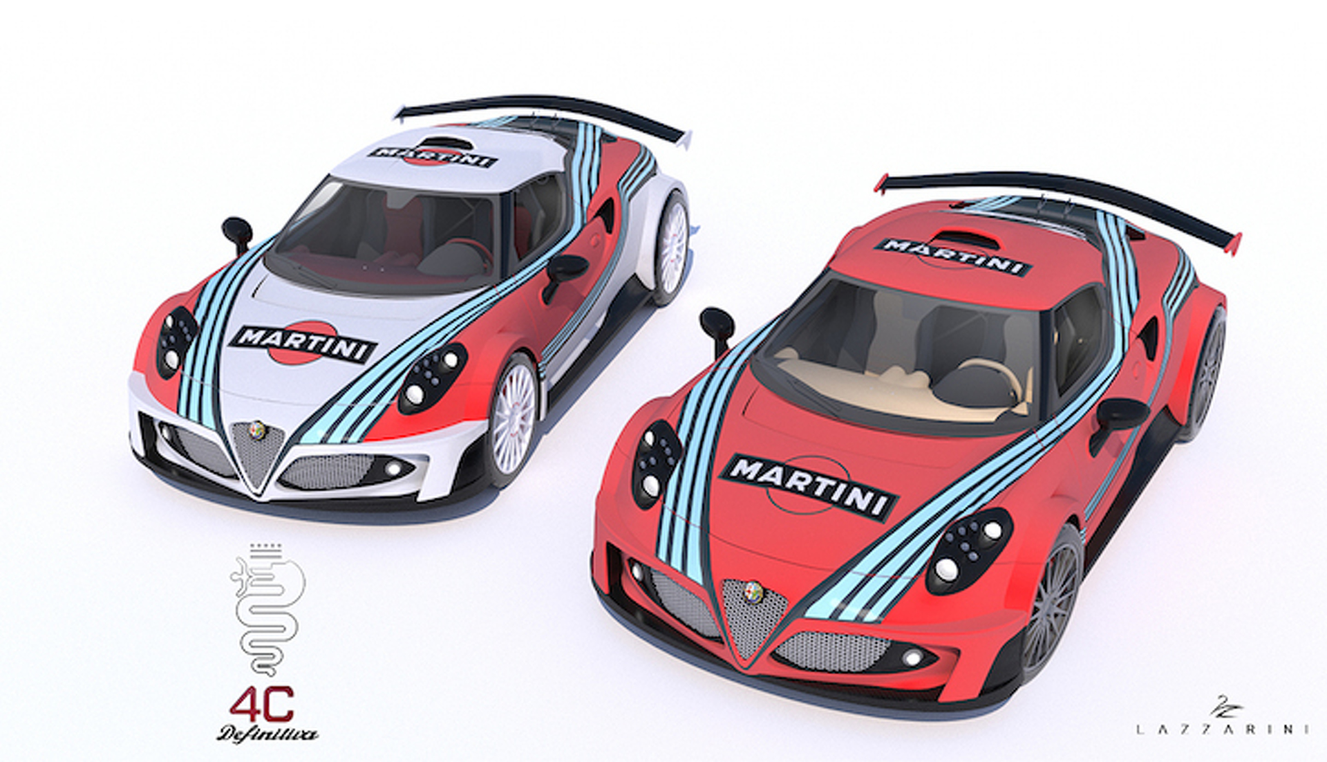 V8 Martini-Liveried Alfa Romeo 4C Makes Other Cars Irrelevant
