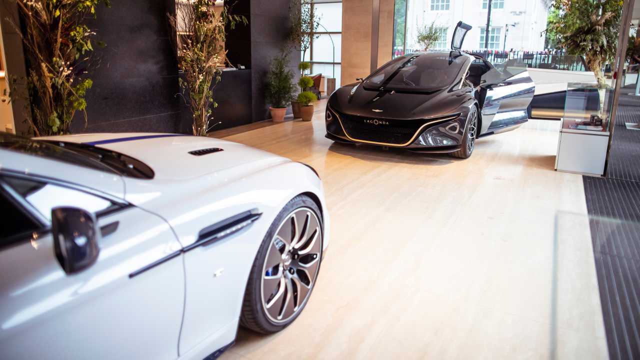 Aston Martin Lagonda Vision Concept and Rapide E in London showroom